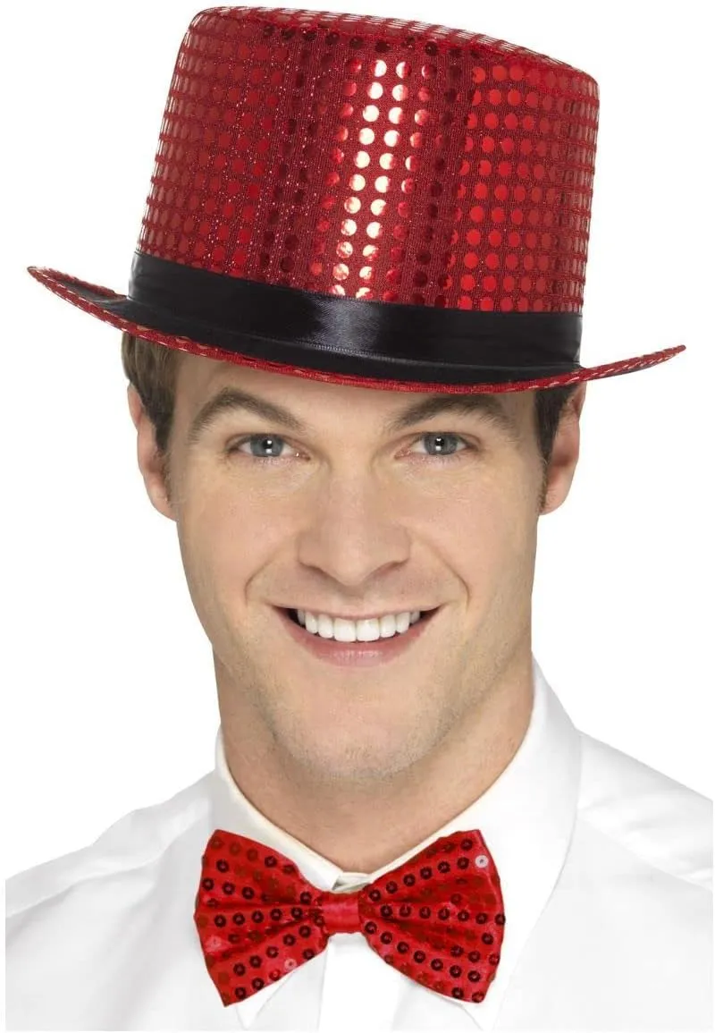 Smiffys unisex-adult Sequin Top Hat