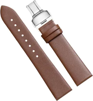 Soft Leather Watch Straps Men's and Women's Cowhide Watch Chain with Butterfly Buckle 11-24mm