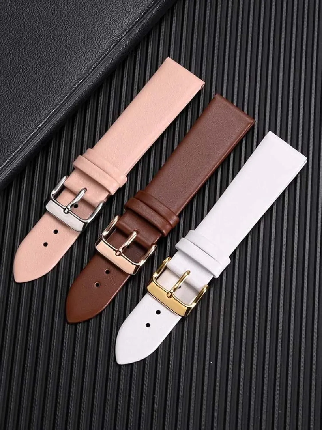 Soft Leather Watch Straps Men's and Women's Cowhide Watch Chain with Butterfly Buckle 11-24mm