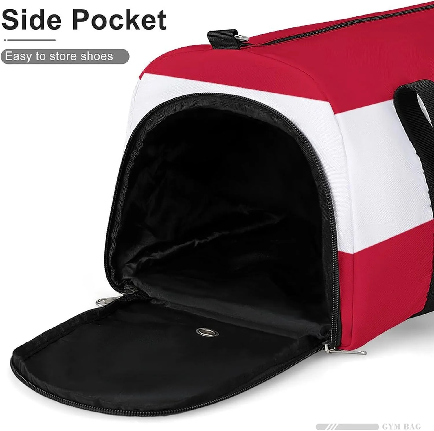 Sports Duffel Bag with Austria Flag for Men Women Shoe Compartment Weekender