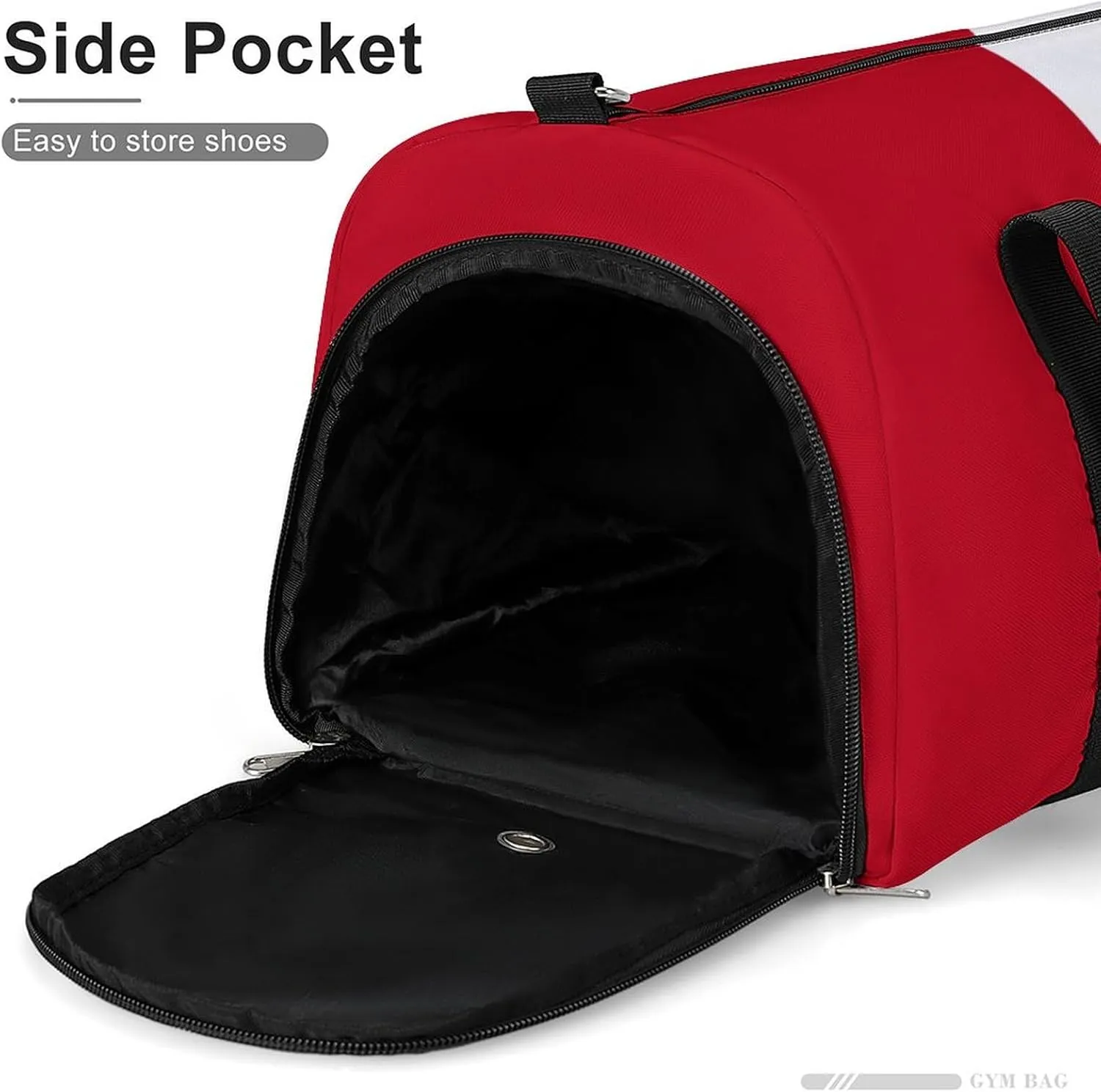 Sports Duffel Bag with Peru Flag for Men Women Shoe Compartment Weekender