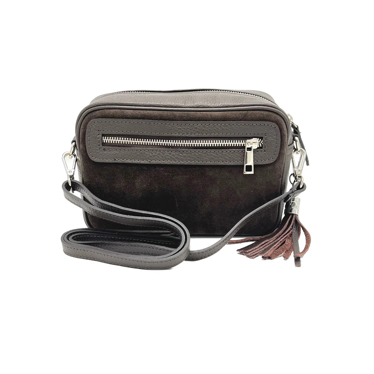 Spring collection, Suede leather camera bag, Made in Italy, art. 112572