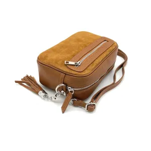 Spring collection, Suede leather camera bag, Made in Italy, art. 112572