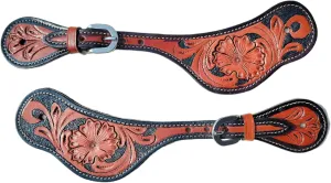 Spur Straps Leather for Horse Riders Silver Studs Hardware and Buckle Stylish Men's and Women's