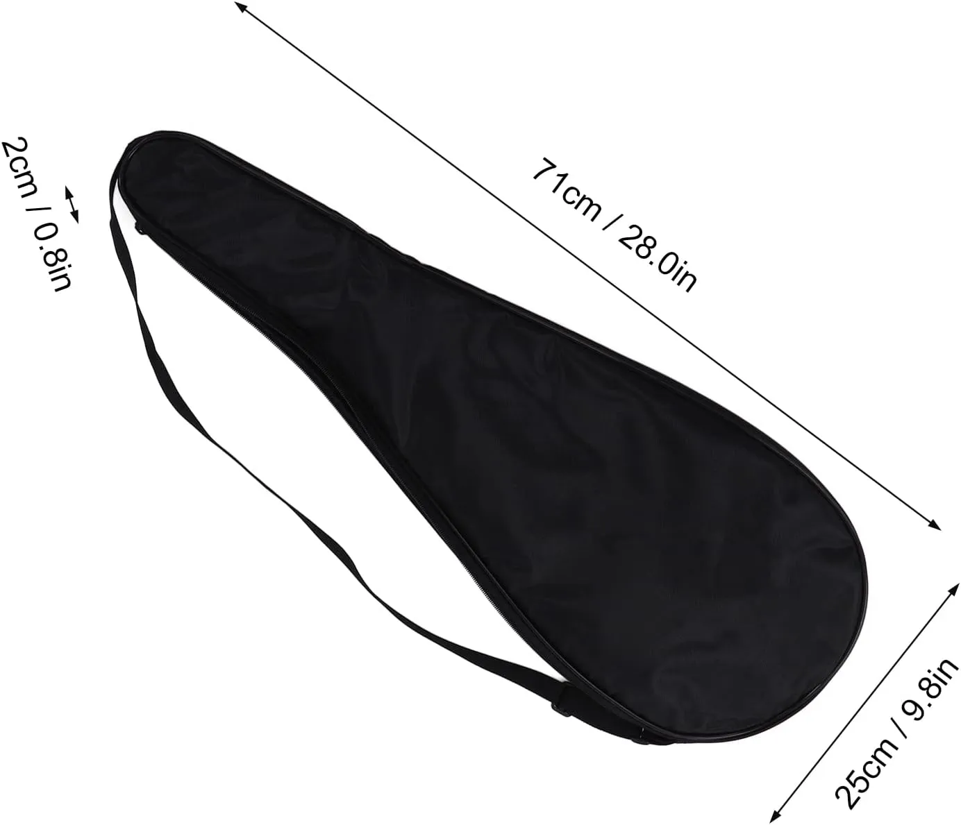 Squash Racquet Cover Bag,Lightweight Squash Racquet Bag,Racket Carrying Bag with Adjustable Shoulder Strap for Tennis, Badminton and Squash Racquets