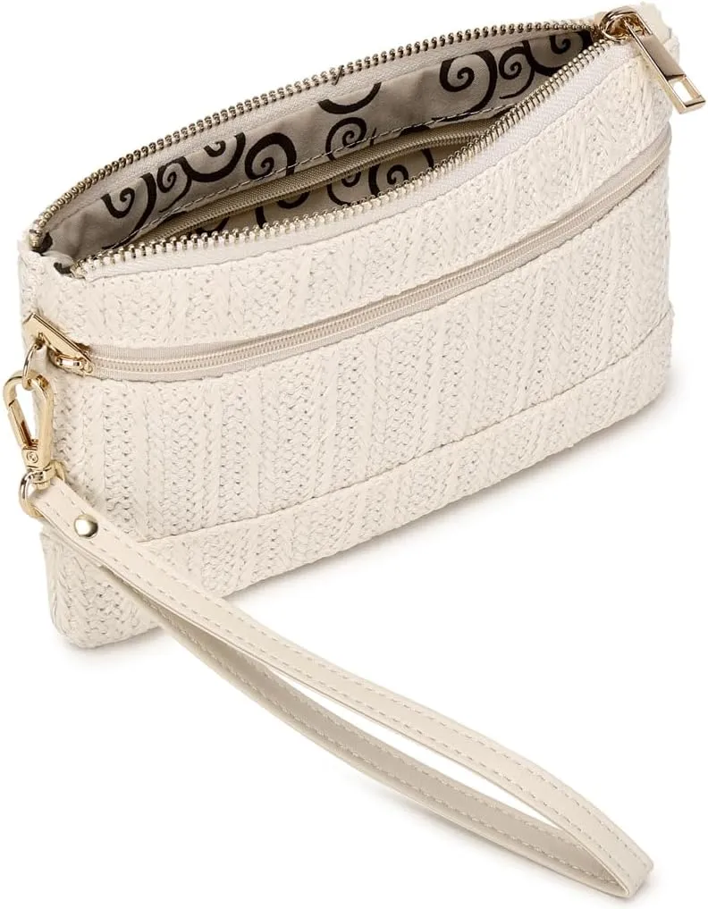 Straw Clutch Purse for Beach Summer Vacation Bag Woven Handbag for Women