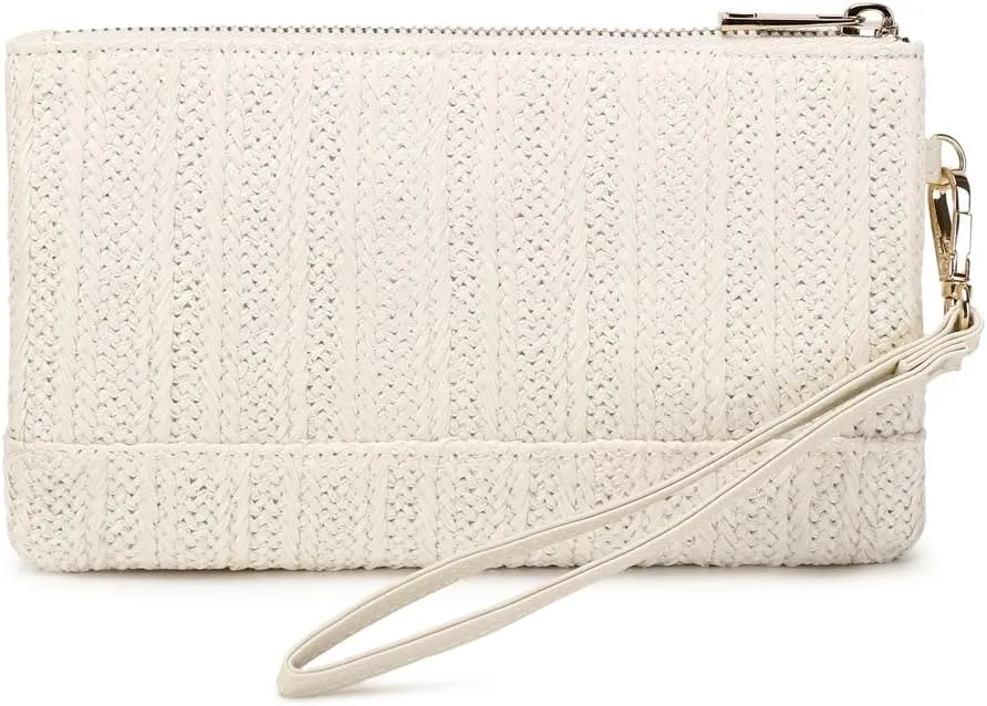 Straw Clutch Purse for Beach Summer Vacation Bag Woven Handbag for Women