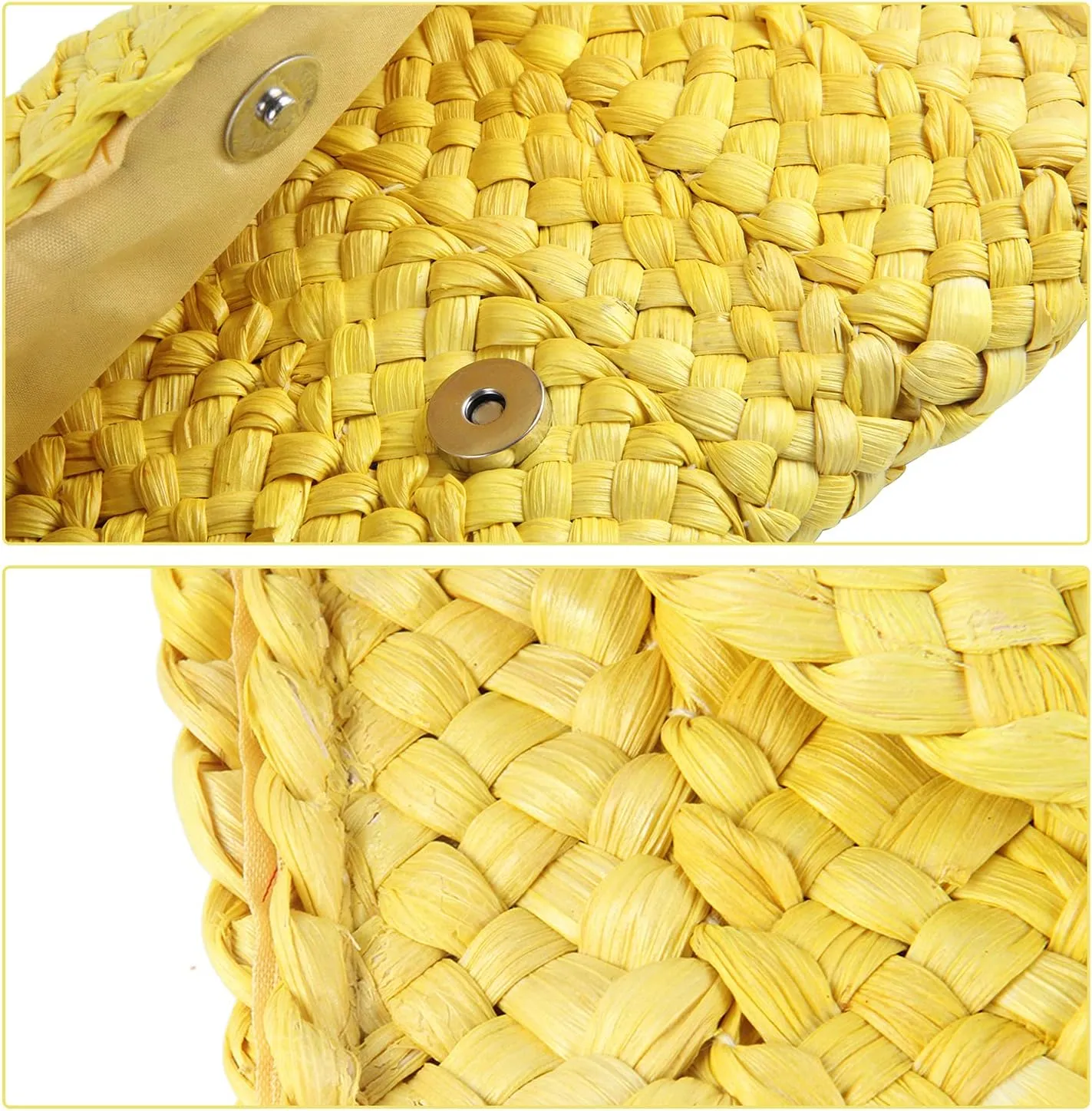 Straw Clutch Purses for Women Summer Beach Bags Envelope Woven Clutch Handbags