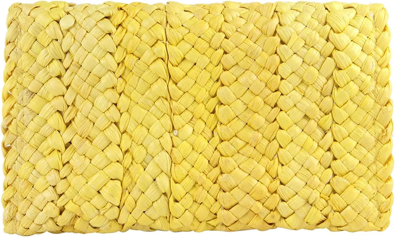 Straw Clutch Purses for Women Summer Beach Bags Envelope Woven Clutch Handbags