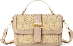 Straw Crossbody Bags for Women Summer Straw Clutch Bag Woven Beach Purse Vacation Handbags