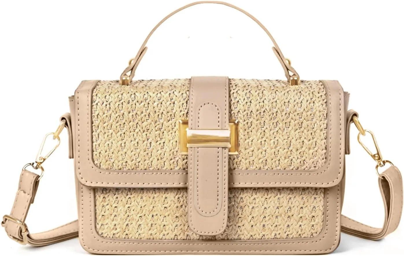 Straw Crossbody Bags for Women Summer Straw Clutch Bag Woven Beach Purse Vacation Handbags