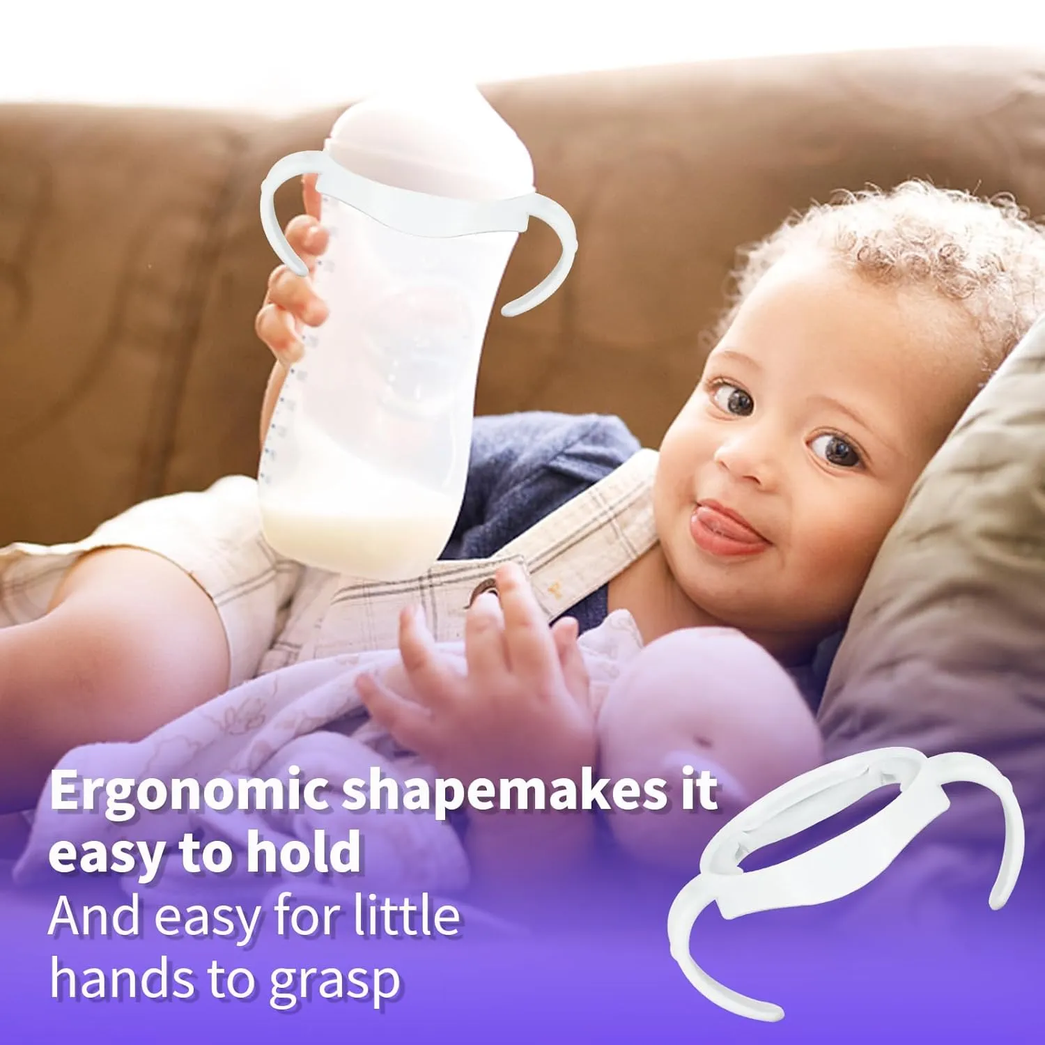 Straw Cup Soft Conversion Kit for Philips Avent Natural Baby Bottle, Toddler Transition Kit with Silicone Straw Top Nipple, Weighted Straw, Bottle Handle, Cleaning Brush, Spill-Proof, BPA-Free, 3-Pack