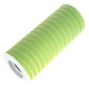 Stripe Tulle Spool Roll, 6-Inch, 25 Yards, Mint Green