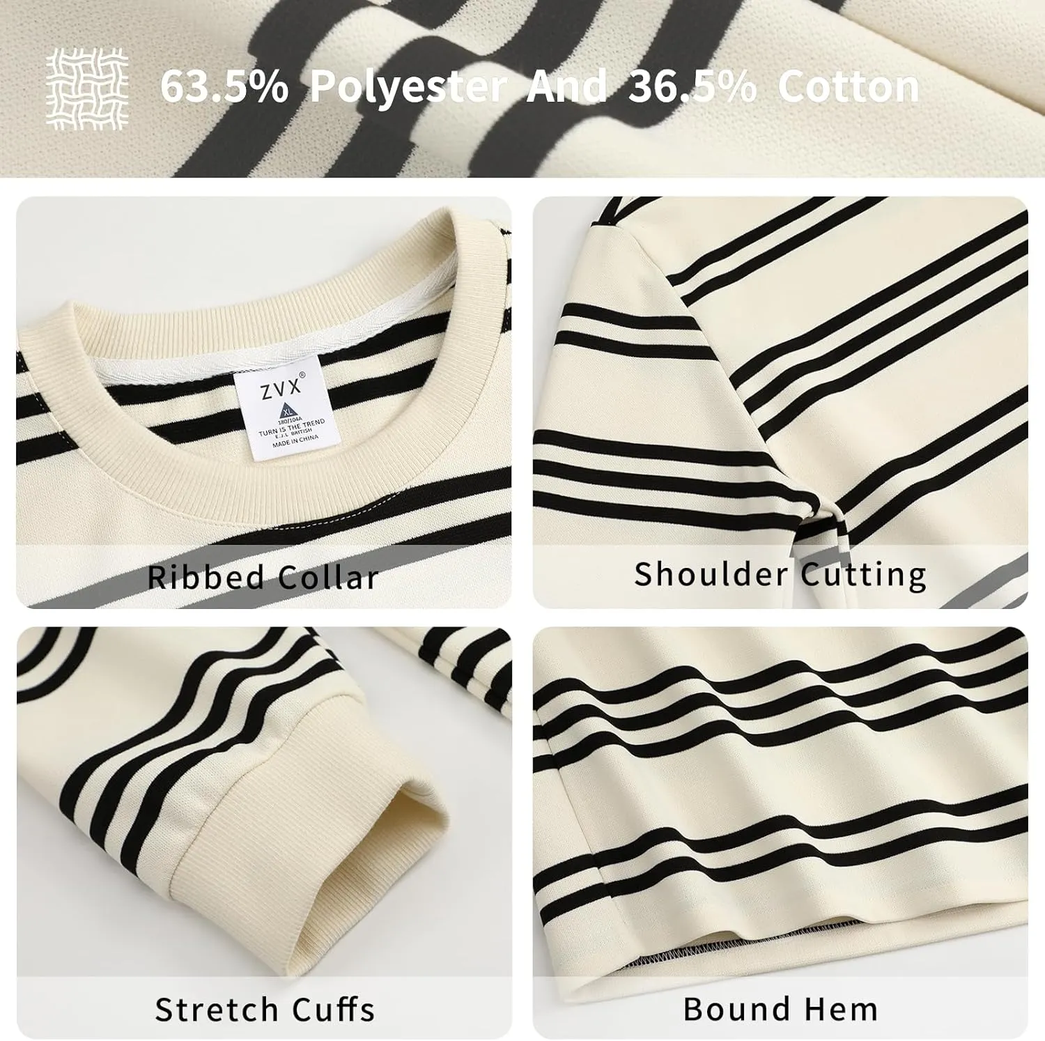 Striped Long Sleeved T-Shirt for Men Spring Casual T-Shirt for Men Retro Autumn Pullover Stripe tee Shirt