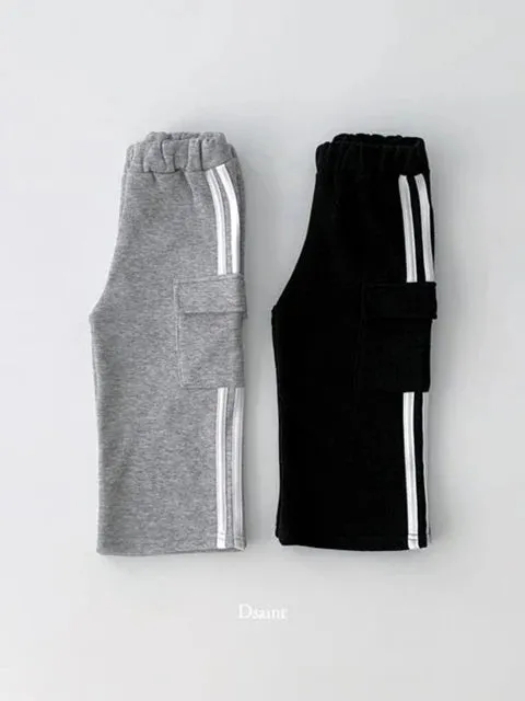 Stripes Fleece Cargo Pants