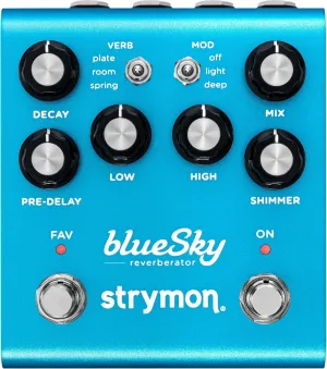 Strymon blueSky V2 Guitar Effects Pedal with Studio Quality Plate, Room and Spring Reverbs, for Electric and Acoustic Guitar, Synths, Vocals and Keyboards