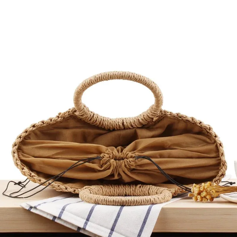 Stylish Women's Handwoven Straw Crossbody Bag