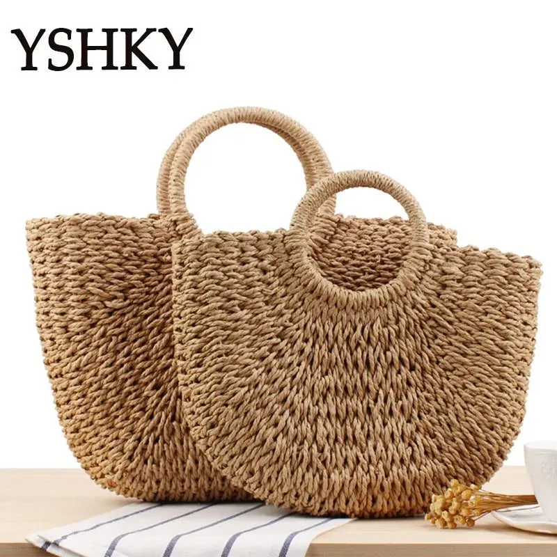 Stylish Women's Handwoven Straw Crossbody Bag