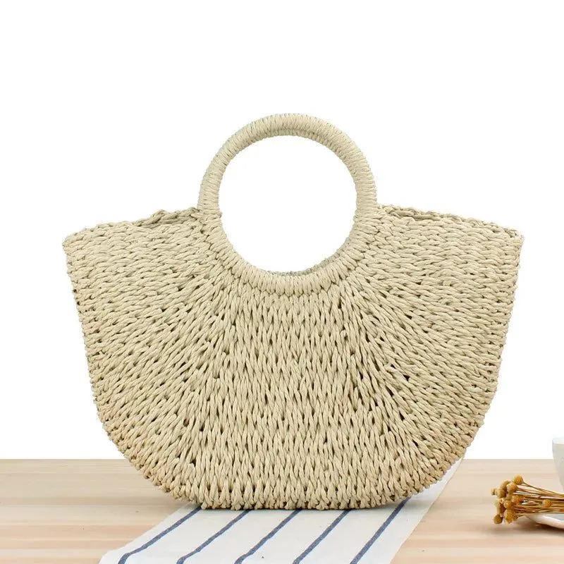 Stylish Women's Handwoven Straw Crossbody Bag