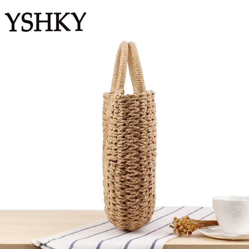 Stylish Women's Handwoven Straw Crossbody Bag