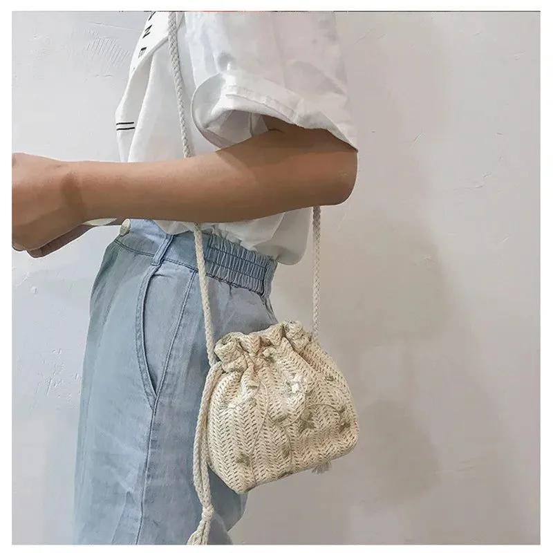 Stylish Woven Straw Shoulder Bags for Women
