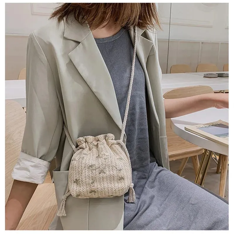 Stylish Woven Straw Shoulder Bags for Women