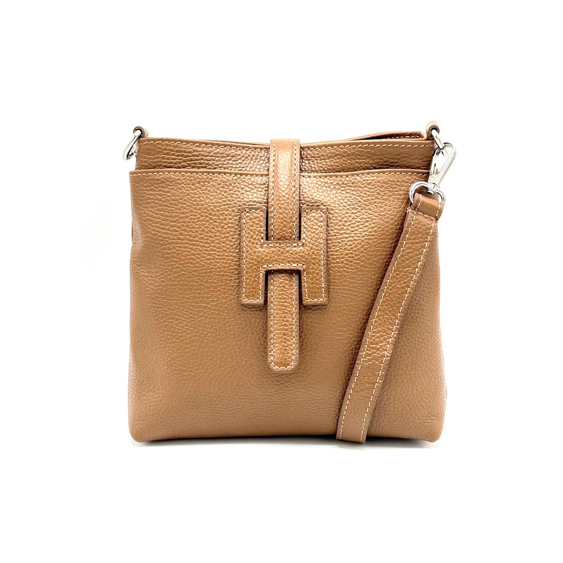 Summer collection, genuine leather shoulder bag, Made in Italy, art. 112562