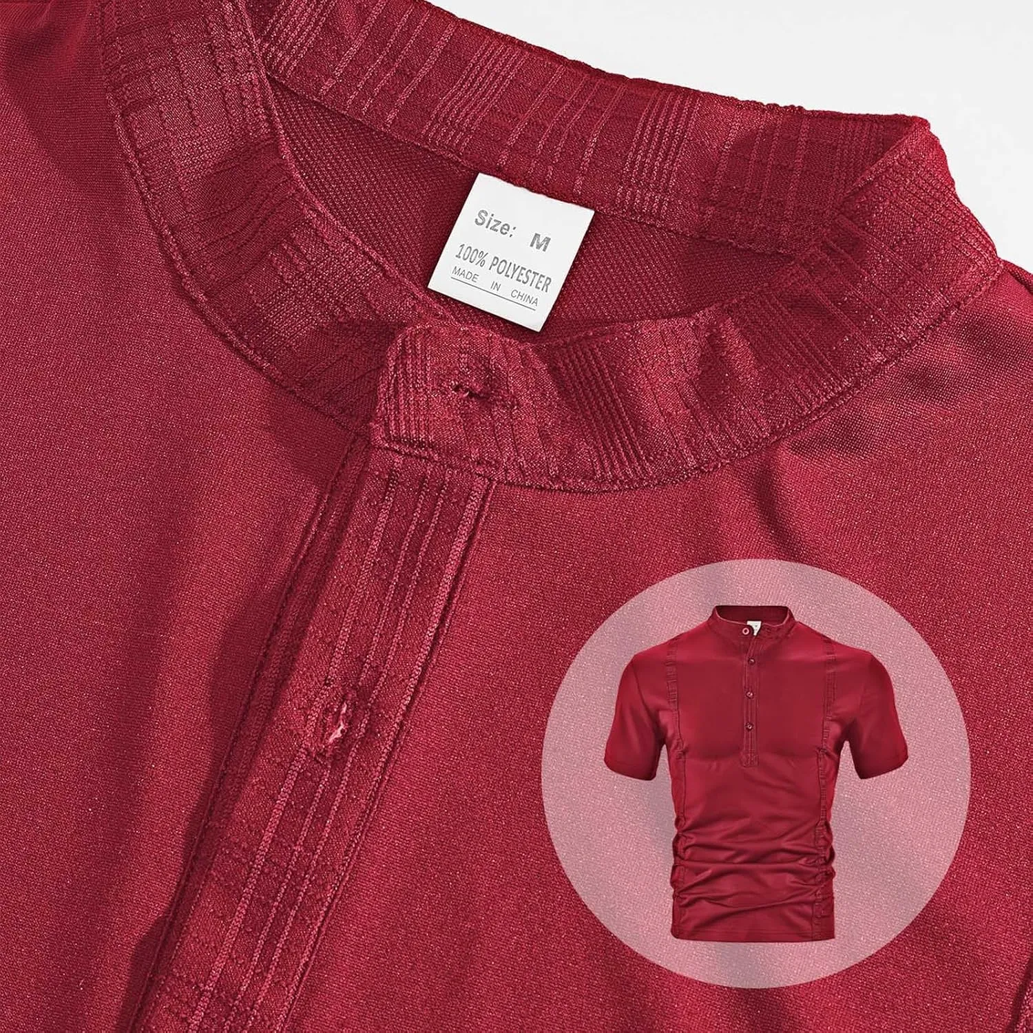 Summer Shirts for Men Shor Sleeve Stripe Button Crew Neck Breathable Loose Elasticity Comfy Fashion Trendy T-Shirts