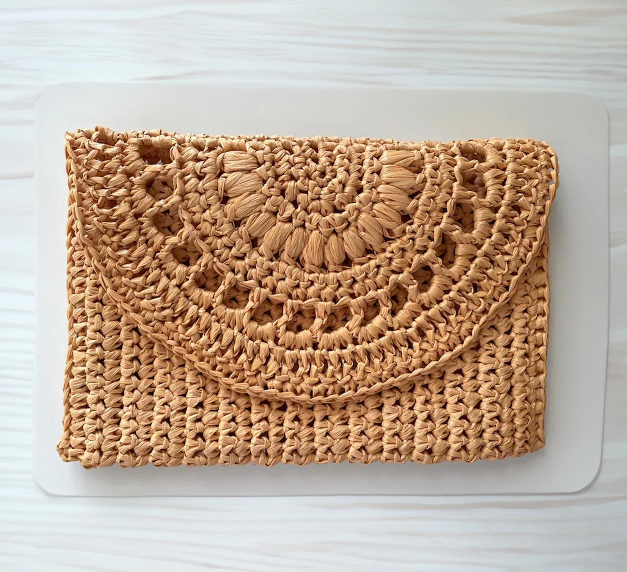 Sunburst Raffia Clutch Charm