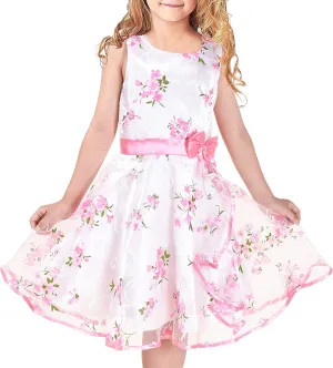 Sunny Fashion 3 Layers Girls Dress Sunflower Wave Pageant Bridesmaid Kids