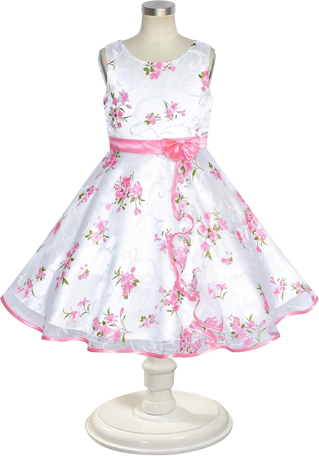 Sunny Fashion 3 Layers Girls Dress Sunflower Wave Pageant Bridesmaid Kids
