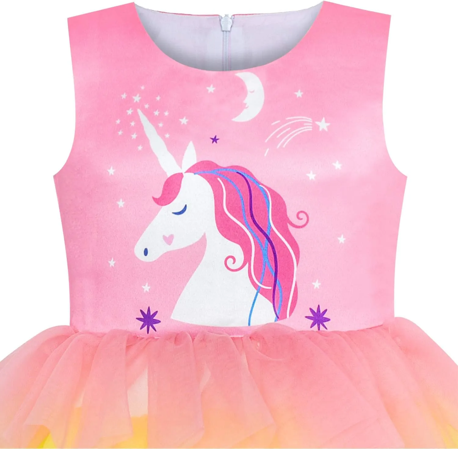 Sunny Fashion Girls Dress Birthday Princess Ruffle Dress Cake Balloon Print
