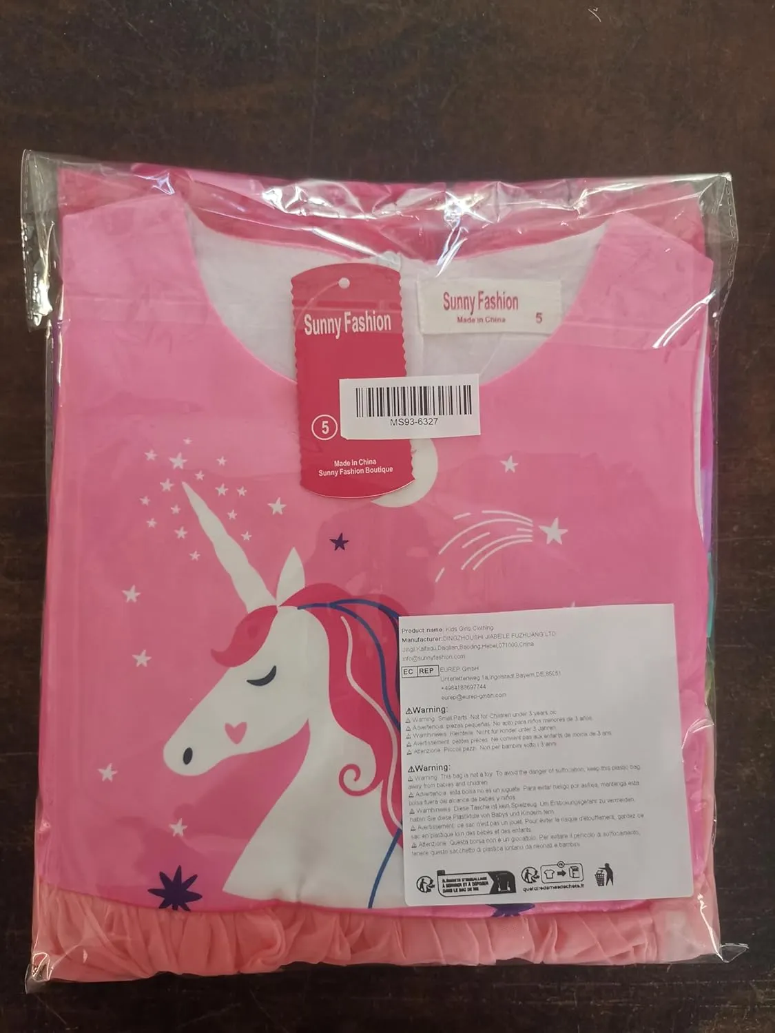 Sunny Fashion Girls Dress Birthday Princess Ruffle Dress Cake Balloon Print