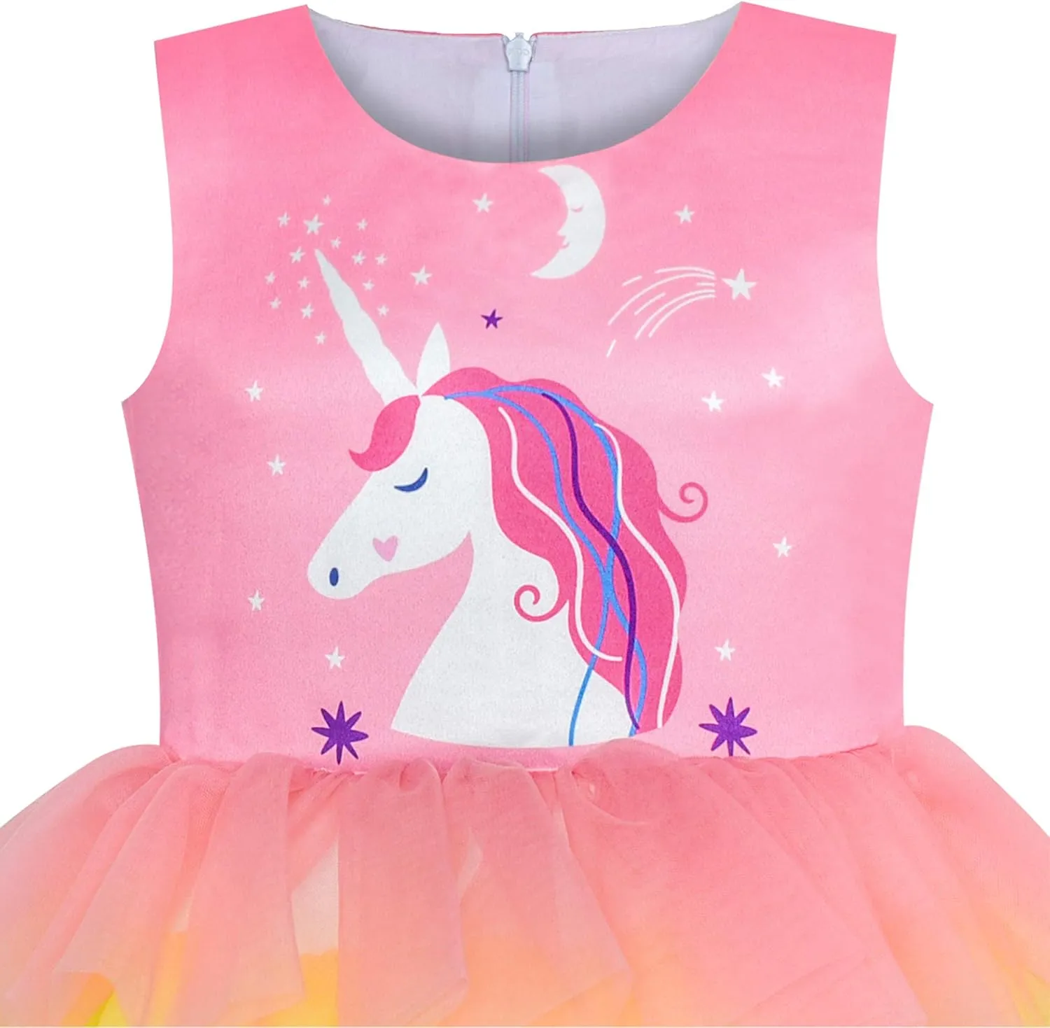 Sunny Fashion Girls Dress Birthday Princess Ruffle Dress Cake Balloon Print
