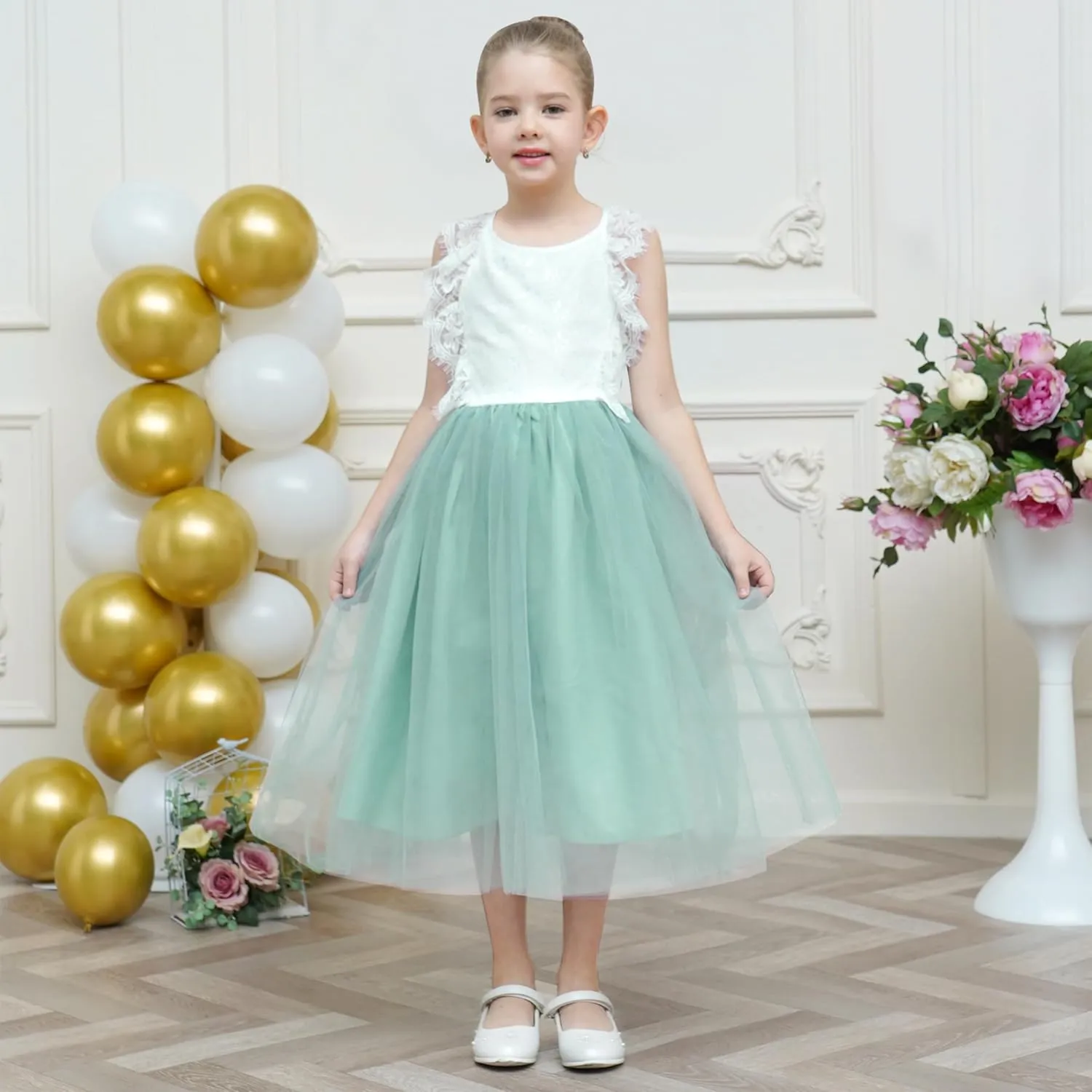 Sunny Fashion Girls Dress Purple Lace Tulle Sleeveless Hollow Back Party Pageant