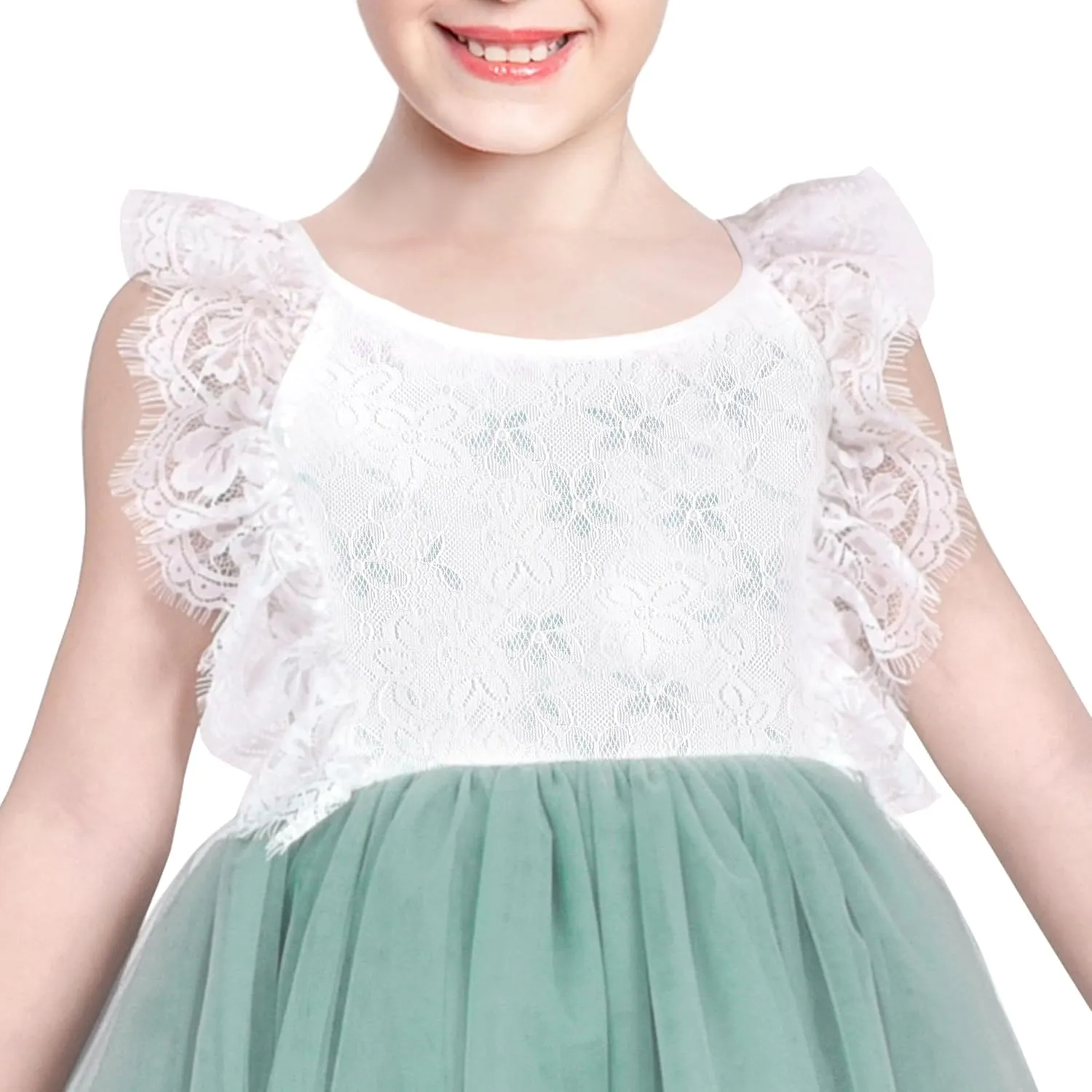Sunny Fashion Girls Dress Purple Lace Tulle Sleeveless Hollow Back Party Pageant