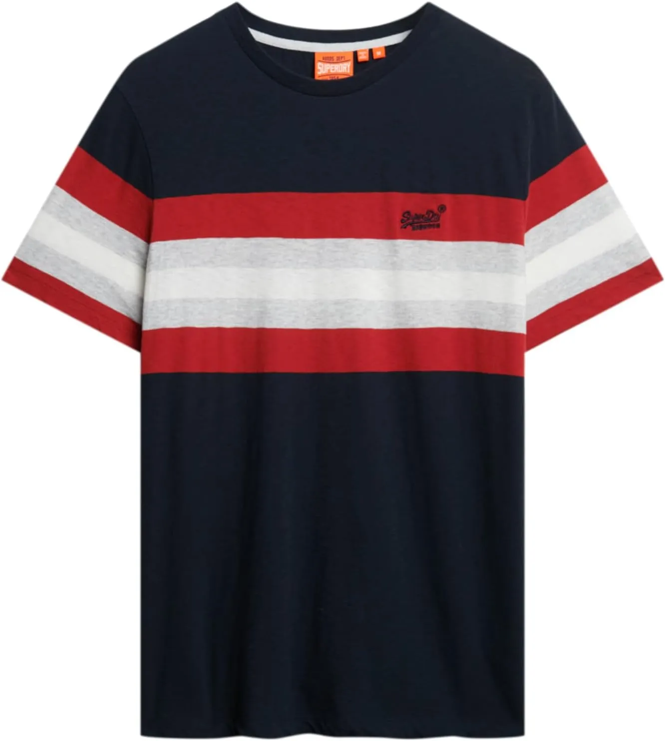 Superdry Men's Essential Stripe T-Shirt, Eclipse Chest Stripe