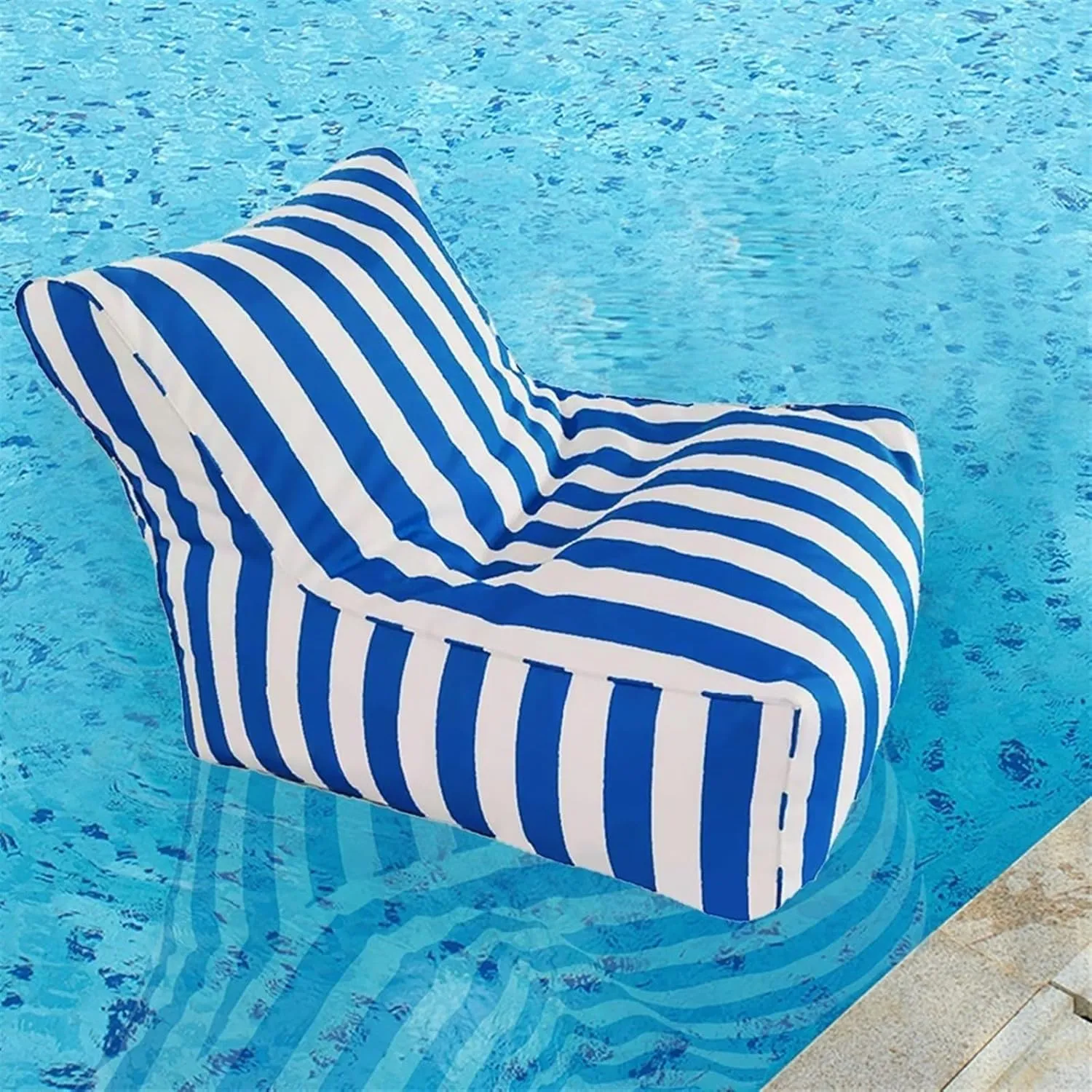 SXBCyan Floating Bean Bag for Pool - Outdoor Waterproof Bean Bag Chairs for Adults - Reusable Bean Bag for Swimming Without Filler Garden Beach Camp Beanbag Sofa Bed Puff Lounge(Black)