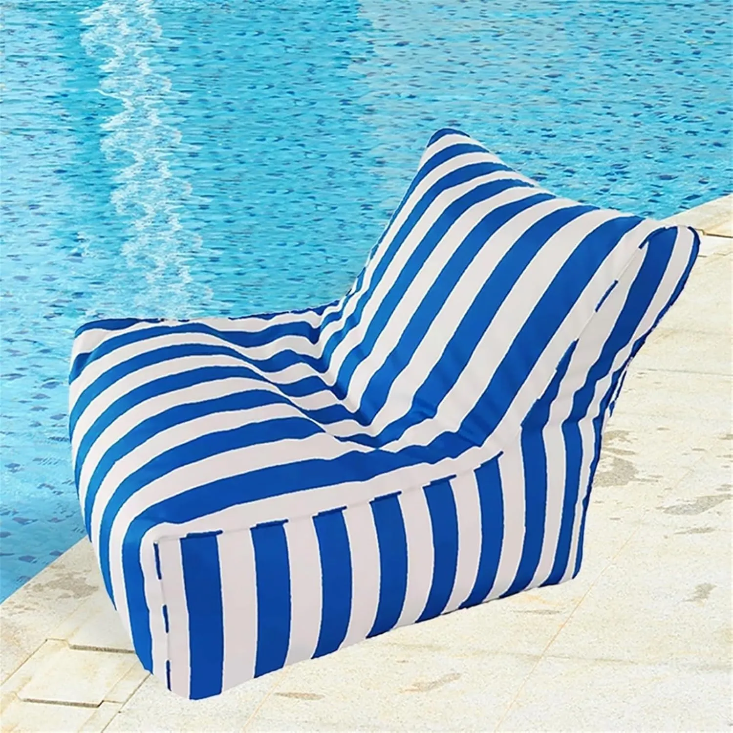 SXBCyan Floating Bean Bag for Pool - Outdoor Waterproof Bean Bag Chairs for Adults - Reusable Bean Bag for Swimming Without Filler Garden Beach Camp Beanbag Sofa Bed Puff Lounge(Black)