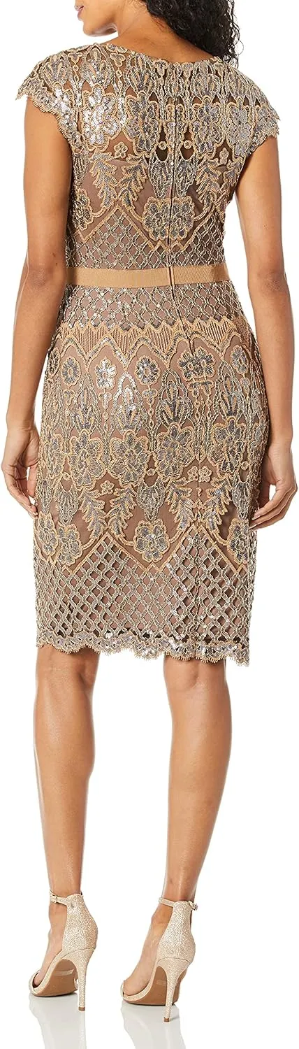 Tadashi Shoji Women's C/S Sequin Lace Gown