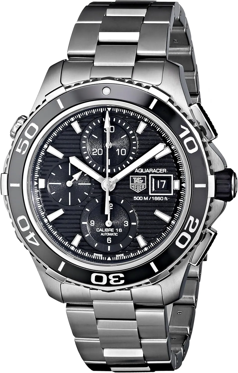 TAG Heuer Men's CAK2110.BA0833 Aqua Racer 500 Automatic Stainless Steel Bracelet Watch