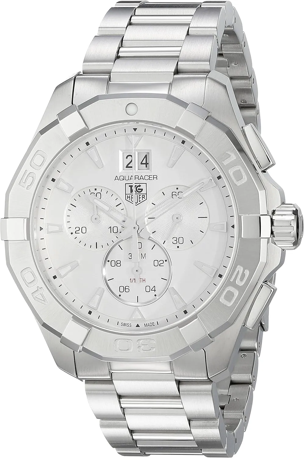 TAG Heuer Men's CAY1111.BA0925 Aquaracer Analog Display Swiss Automatic Silver Watch
