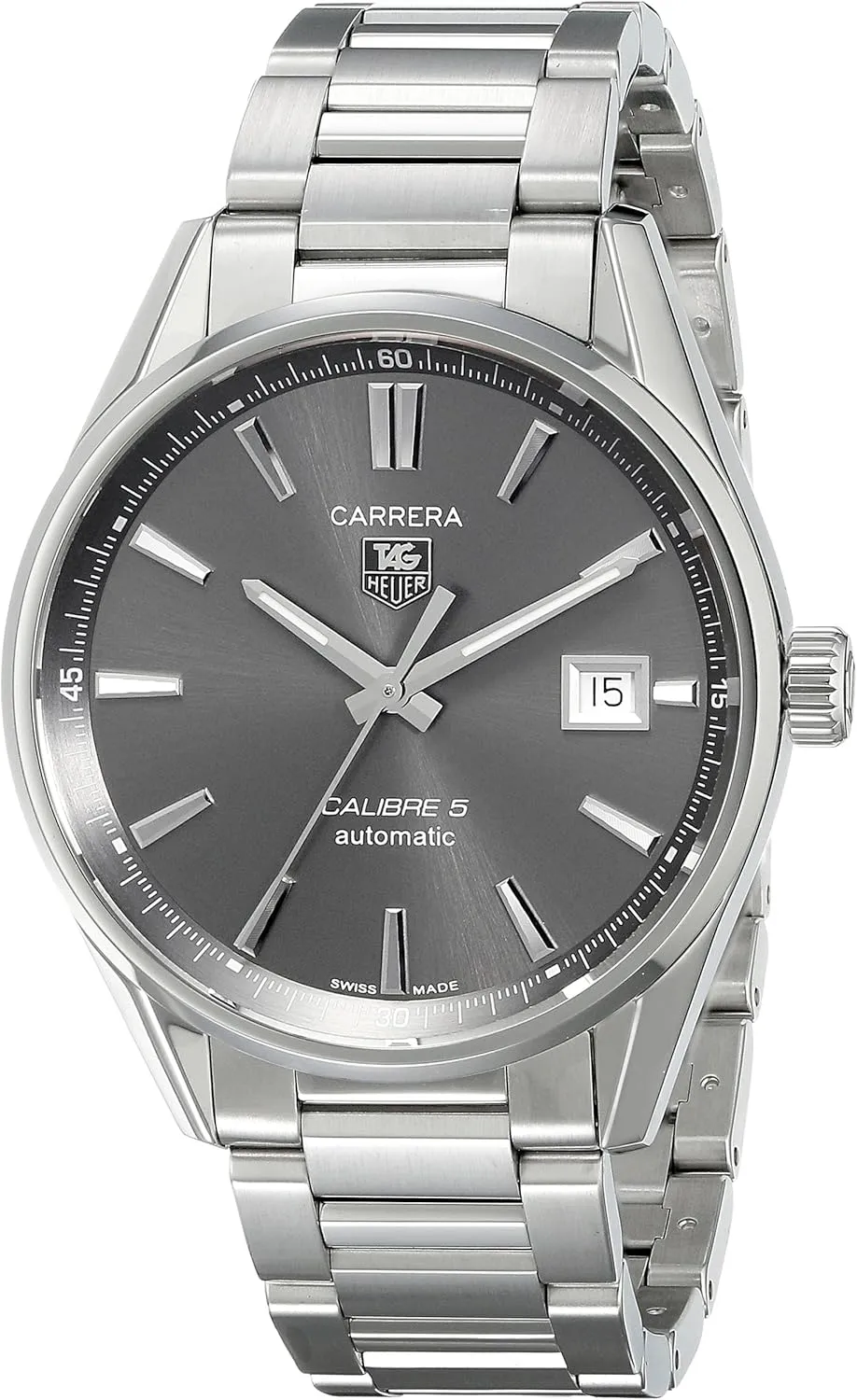 TAG Heuer Men's WAR211C.BA0782 Carrera Analog Display Swiss Automatic Silver Watch