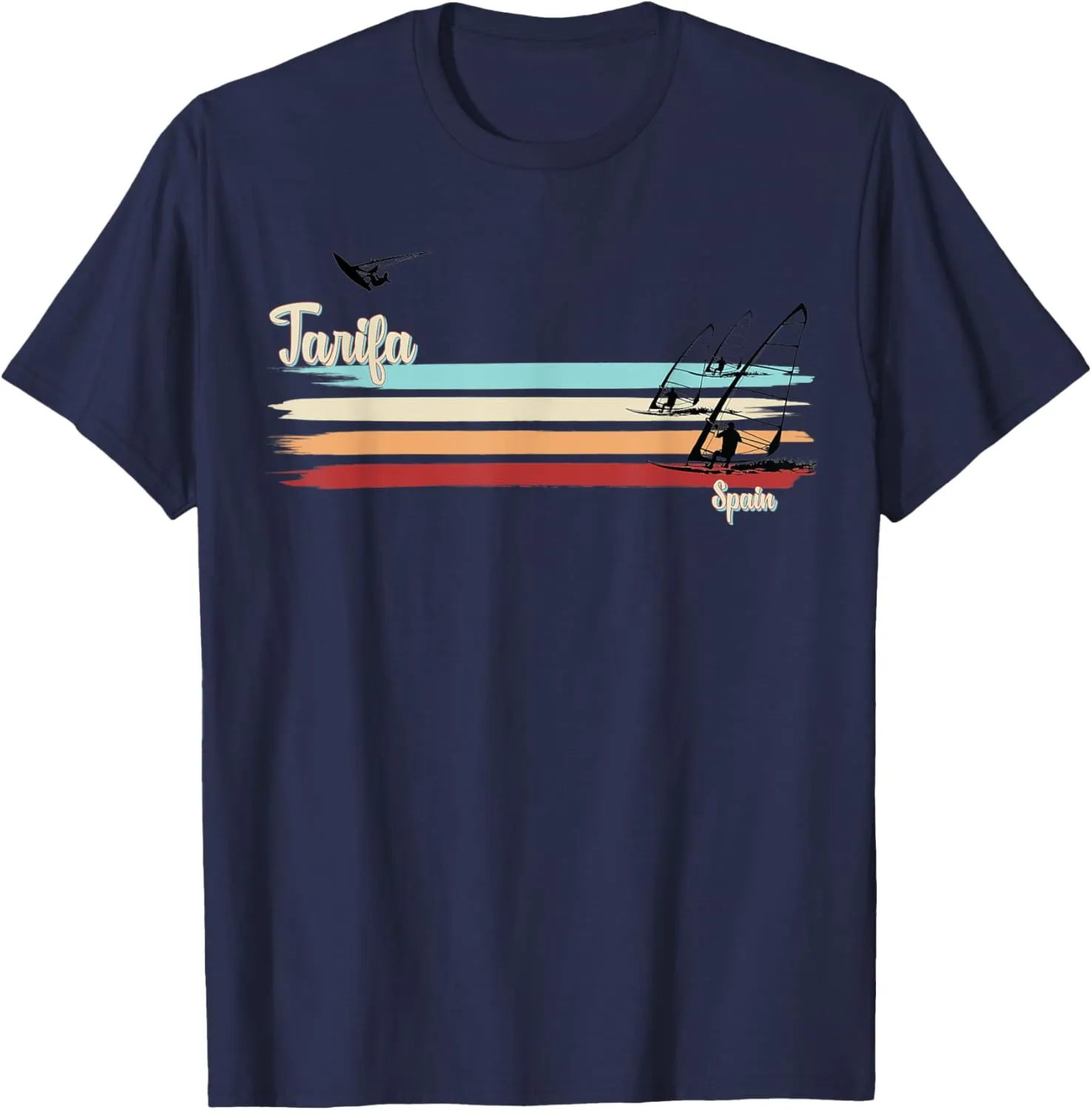 Tarifa Spain Windsurfing Retro racing windsurfer T-Shirt
