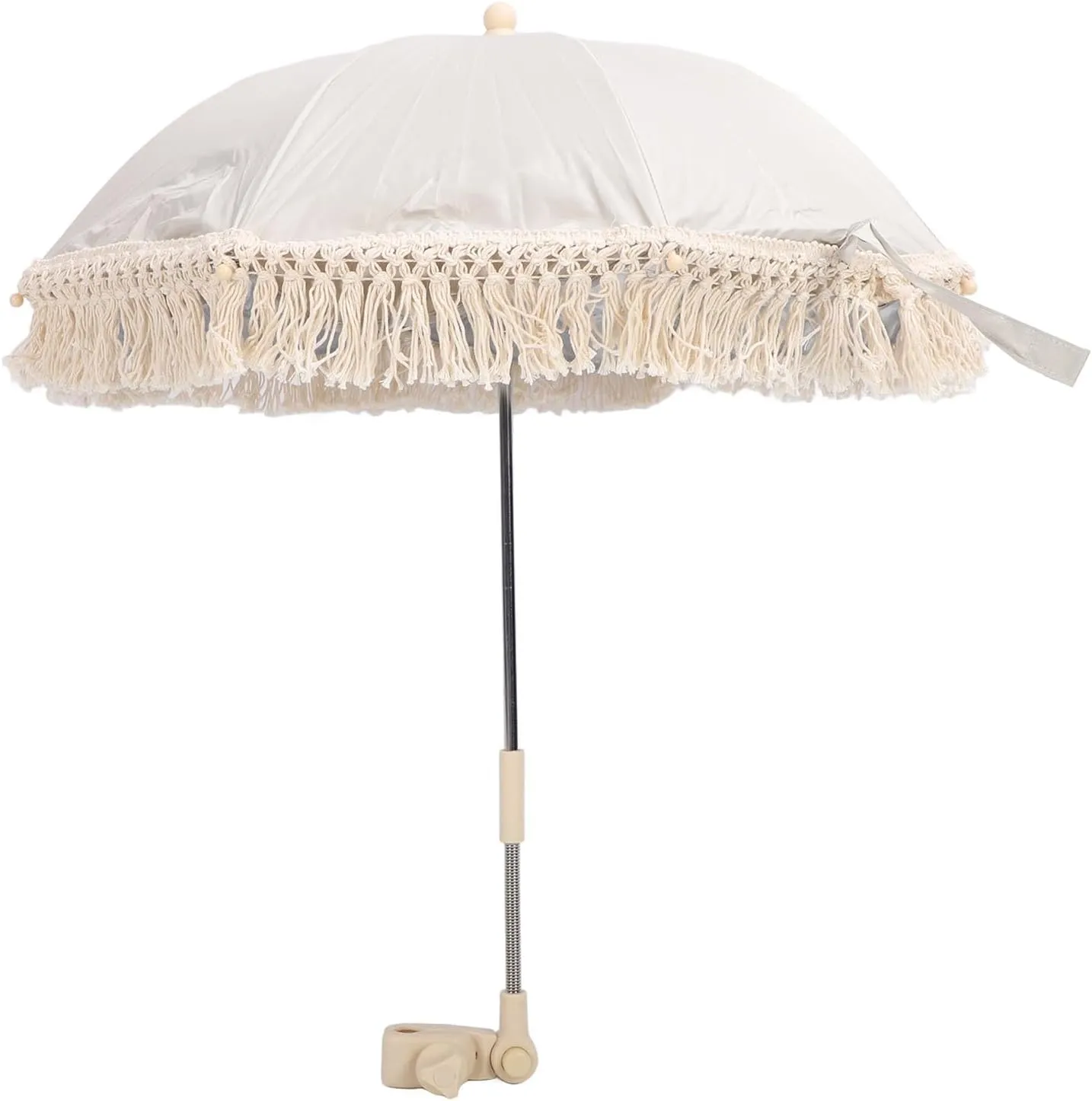 Tassel Baby Outdoor Parasol, Fringe Ultraviolet Proof Children Outdoor Beach Umbrella with Carry Bag for Photography Props Seaside Garden