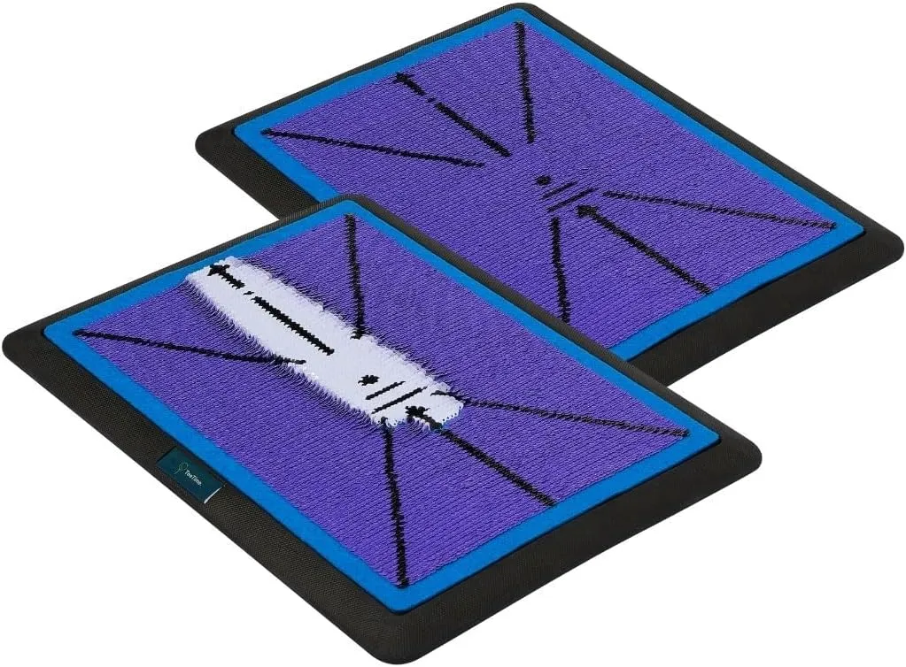 TeeTime Golf Practice Mat - Patent Pending - Instant Swing Path Feedback - Indoor-Outdoor with Carry Clip