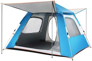Tent 4-6 Person Quick Automatic Opening Camping Tent Easy Setup Big Family Tent Awnings Garden Pergola 240x240x155cm Yurt (Color : Blue)