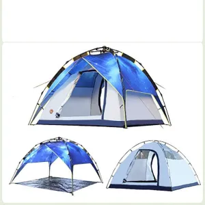 Tent Canopy 2-4 People Ultra Light Automatic Pop-up Camping Tent Waterproof UV-Proof and, Garden/Camping/Fishing/Beach