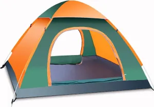 Tent, Pop Up Tent 2 3 4 Man Camping Tent Waterproof, Four Seasons Universal Travel Tent, Portable Tent with Backpack