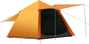 Tent,Camping Hiking Sun Shelter,Outdoor Double Layer Easy Set Up 3-4 People Blue 86x61inch
